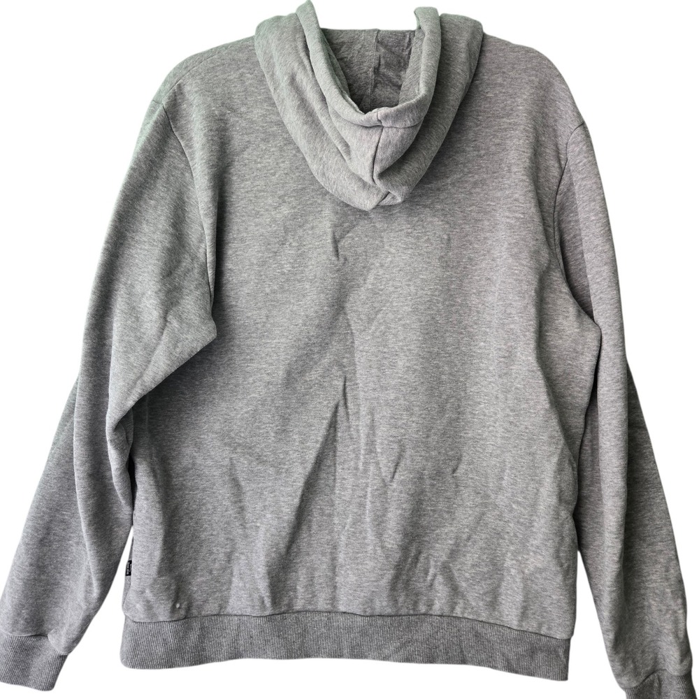 Puma‎ Mens Grey Embossed Logo Pullover Hoodie Sweatshirt Large - Picture 8 of 11